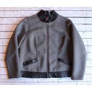 Rebel Wilson fr Torrid Plus Size Grey Moto Jacket